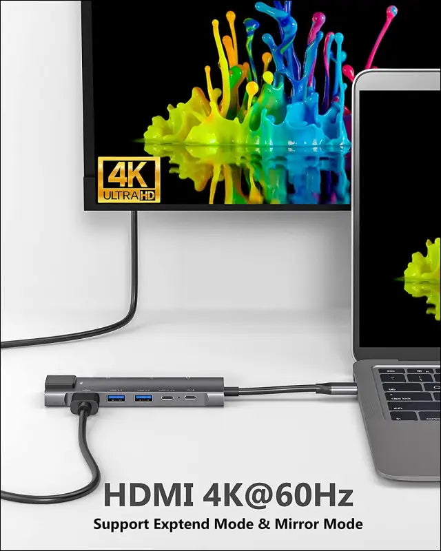 USB C Hub 9 in 1 Multiport Adapter w/Gigabit Ethernet, 100W PD, 4K@60Hz, 2 USB 3.0, USB C 3.0 Data, SD/TF Card Reader, 3.5mm Jack, Dongle Docking Station for MacBook Pro iPad Pro Steam Deck Laptops