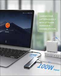 USB C Hub Laptop Docking Station, Multiport Adapter 7 in 1 Type C Hub HDMI,USB 3.0,USB 2.0 * 2,SD/TF,100W PD Charging Compatible for MacBook Pro/MacBook Air Dell/Surface/HP/Lenovo Laptops