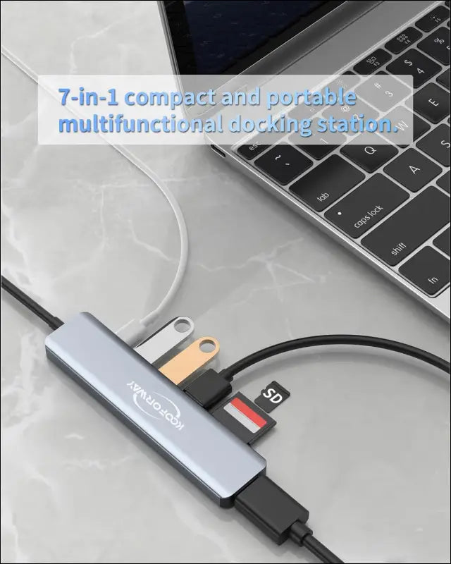 USB C Hub Laptop Docking Station, Multiport Adapter 7 in 1 Type C Hub HDMI,USB 3.0,USB 2.0 * 2,SD/TF,100W PD Charging Compatible for MacBook Pro/MacBook Air Dell/Surface/HP/Lenovo Laptops