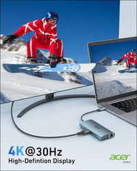 USB C Hub with 4k HDMI, 9-in-1 USB C Docking Station, 5Gbps USB-A 3.1 Data Ports, PD 100W Charging, SD/TF Card Reader, USB to VGA Splitter for MacBook, iPhone, Dell XPS,Laptops, Surface and More