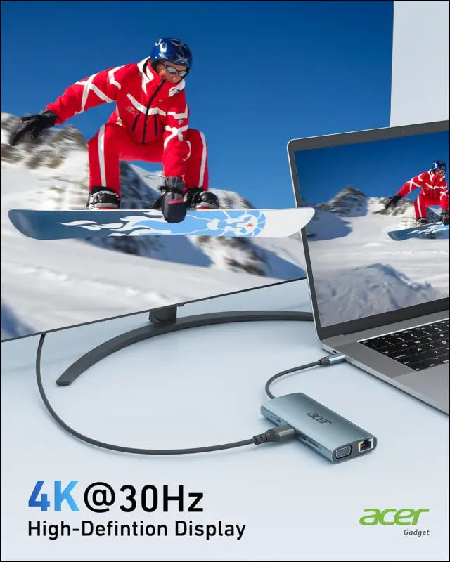 USB C Hub with 4k HDMI, 9-in-1 USB C Docking Station, 5Gbps USB-A 3.1 Data Ports, PD 100W Charging, SD/TF Card Reader, USB to VGA Splitter for MacBook, iPhone, Dell XPS,Laptops, Surface and More