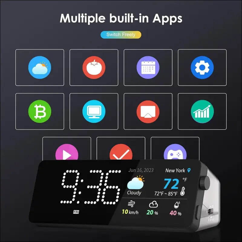 USB C Laptop Docking Station (7-in-1), USB C Hub with Screen, Multiple Built-in Apps, Docking Station with HDMI 4K@60Hz, 90W Max Power Delivery, 1 Gbps Ethernet, USB C Dock for Mac/Dell/HP/Steam Deck