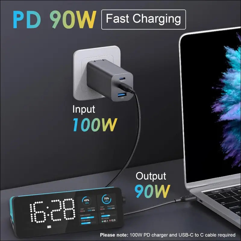 USB C Laptop Docking Station (7-in-1), USB C Hub with Screen, Multiple Built-in Apps, Docking Station with HDMI 4K@60Hz, 90W Max Power Delivery, 1 Gbps Ethernet, USB C Dock for Mac/Dell/HP/Steam Deck