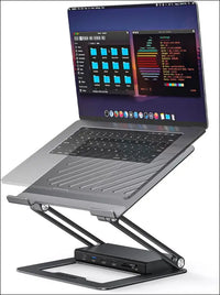 USB C Laptop Docking Station Stand Dual Monitors, 4K DisplayLink Docking Station with PD 100W, 2X HDMI,2X DP, USB 3.0, Gigabit Ethernet, SD/TF, Audio, for MacBook Pro/Air/Dell/HP/Surface