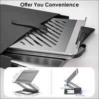USB C Laptop Docking Station Stand Dual Monitors, 4K DisplayLink Docking Station with PD 100W, 2X HDMI,2X DP, USB 3.0, Gigabit Ethernet, SD/TF, Audio, for MacBook Pro/Air/Dell/HP/Surface