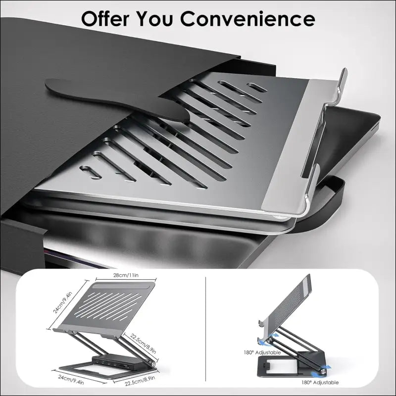 USB C Laptop Docking Station Stand Dual Monitors, 4K DisplayLink Docking Station with PD 100W, 2X HDMI,2X DP, USB 3.0, Gigabit Ethernet, SD/TF, Audio, for MacBook Pro/Air/Dell/HP/Surface