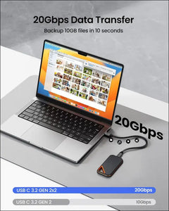 USB C Monitor Display Cable [4K@144Hz/60Hz 8K@30Hz], USB C 3.2 Gen 2X2 Video Cable, 20Gbps Data Transfer, 240W PD Fast Charge, Type C Cable Compatible with Mac Book Pro, Tablet, Mac Studio 2M