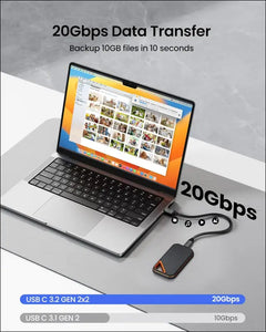 USB C Monitor Display Cable [4K@144Hz/60Hz 8K@30Hz], USB C 3.2 Gen 2X2 Video Cable, 20Gbps Data Transfer, 240W PD Fast Charge, Type C Cable Compatible with Macbook Pro, Tablet, Mac Studio 1M