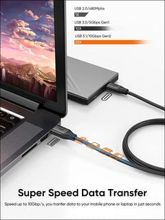 USB C to USB a Cable 3.3FT, USB C to USB 3.1 USB 3.2 Gen2 10Gbps USB a to C Data Cable, Android Auto USBC Cable 3A for USB C External SSD Macbook Pro Ipad, Galaxy S24 Ultra/S24+/S23,1.0M