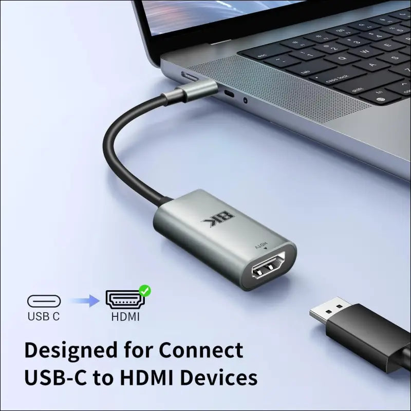 USB C to HDMI 2.1 Adapter Cable 8K@60Hz 4K@240Hz, Thunderbolt 5/4/3 to HDMI Video Converter 48Gbps, HDR, HDCP2.3, Dolby, USBC to HDMI for Iphone 16/15, Galaxy S24, Macbook Pro/Air, Ipad