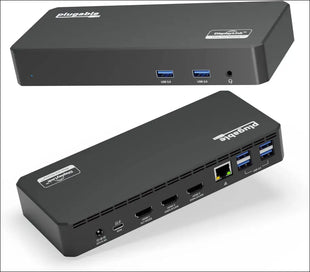 USB C Triple Display Docking Station with Laptop Charging, for Thunderbolt, USB4, or USB C Systems, Compatible with Windows, macOS, ChromeOS laptops