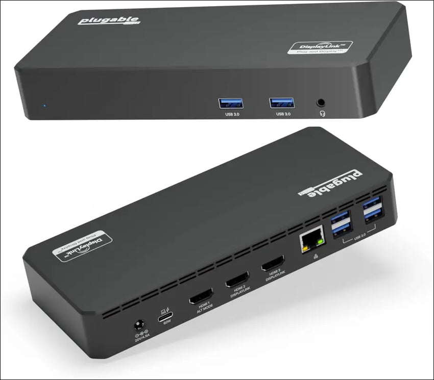 USB C Triple Display Docking Station with Laptop Charging, for Thunderbolt, USB4, or USB C Systems, Compatible with Windows, macOS, ChromeOS laptops (3x HDMI, 6x USB 5Gbps Ports, 100W USB PD)
