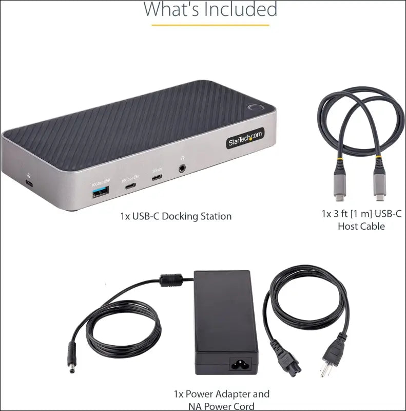 USB-C Triple Monitor Docking Station - HDMI/DP Triple 4k USB C Dock - 5X USB Hub - GbE - 100W PD - Universal Multi Monitor Docking Station - Thunderbolt 3/4 Compatible (116U-USBC-DOCK)