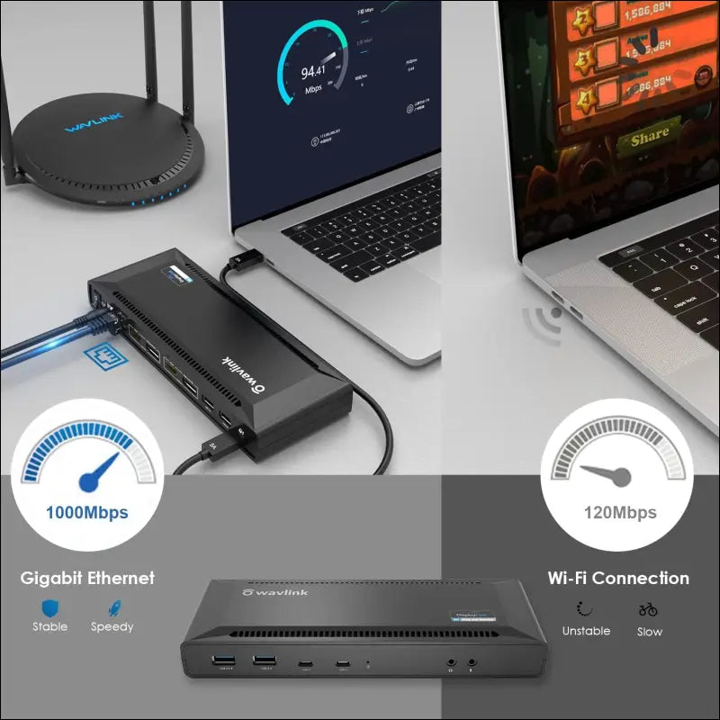 USB C Universal Docking Station with 100W Charging,  Single 5K/Dual 4K@60Hz Display USB C Dock with 2xDisplayPort 1.2, 2xHDMI 2.0, 6 USB 3.0, Gigabit Ethernet, Audio&Mic for Windows, MacOS