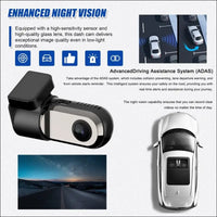 USB Car Dash Cam Car Camera Android Navigation DVR Dashboard Camera 360 Degree Rotation Car Video Recorder with ADAS Supported System 140° Wide Angle Support Night Vision Loop...