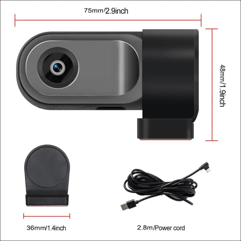 USB Car Dash Cam Car Camera Android Navigation DVR Dashboard Camera 360 Degree Rotation Car Video Recorder with ADAS Supported System 140° Wide Angle Support Night Vision Loop...