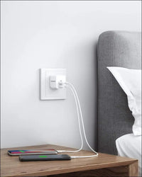 USB Charger Anker 2-Pack Dual Port 12W Wall Charger Adapter USB Charger Block with Foldable Plug Charging Box Brick