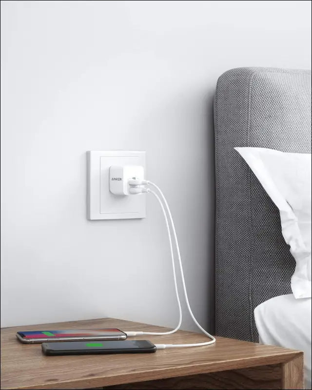 USB Charger Anker 2-Pack Dual Port 12W Wall Charger Adapter USB Charger Block with Foldable Plug Charging Box Brick