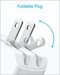 USB Charger Anker 2-Pack Dual Port 12W Wall Charger Adapter USB Charger Block with Foldable Plug Charging Box Brick