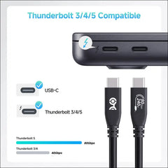 [USB-IF Certified]  80Gbps USB4 Cable - 1.2M, USB 4 Cable Supports [8K@120Hz / 4K@480Hz Video, 240W Charging, 80Gbps Data Transfer], Compatible with Thunderbolt 5/4, Macbook, Black