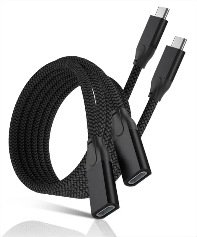 USB Type C Extension Cable 1M 2Pack,Usbc 3.1 Gen 2 10Gbps 100W Female to USBC Male Adapter,Thunderbolt 3 Extender Cord for Mac Macbook Pro Ipad Air 4,14,Iphone 16 15 14 13 12 Pro Max Mini