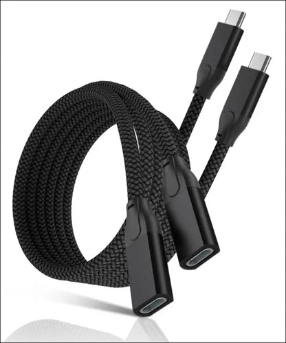 USB Type C Extension Cable 1M 2Pack,Usbc 3.1 Gen 2 10Gbps 100W Female to USBC Male Adapter,Thunderbolt 3 Extender Cord for Mac Macbook Pro Ipad Air 4,14,Iphone 16 15 14 13 12 Pro Max Mini
