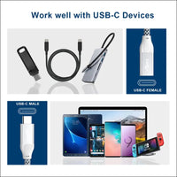 USB Type C Extension Cable 2M,USB-C 3.1 Gen2 10Gbps Female Male Extended Adapter,Thunderbolt 3 Extender Cord for Magsafe Charger,Iphone 16 15 14 13 12 Pro,Macbook,Ipad 10 Air 4 5 Mini 6