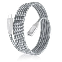 USB Type C Extension Cable 2M,USB-C 3.1 Gen2 10Gbps Female Male Extended Adapter,Thunderbolt 3 Extender Cord for Magsafe Charger,Iphone 16 15 14 13 12 Pro,Macbook,Ipad 10 Air 4 5 Mini 6