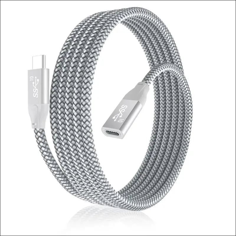 USB Type C Extension Cable 2M,USB-C 3.1 Gen2 10Gbps Female Male Extended Adapter,Thunderbolt 3 Extender Cord for Magsafe Charger,Iphone 16 15 14 13 12 Pro,Macbook,Ipad 10 Air 4 5 Mini 6