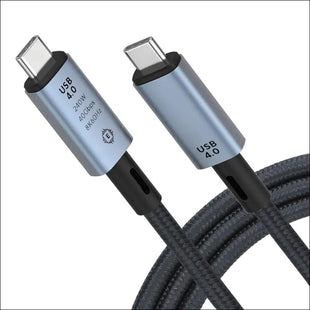 USB4 Cable 240W PD, USBC to USBC Thunderbolt 4 Cable, 8K@60HZ USB C Thunderbolt Cable, 40Gbps USB-C Monitor Cable, Charger Cord 1M Braided