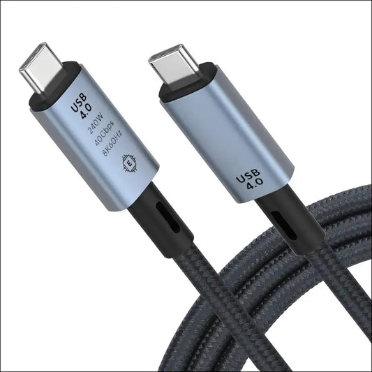USB4 Cable 240W PD, USBC to USBC Thunderbolt 4 Cable, 8K@60HZ USB C Thunderbolt Cable, 40Gbps USB-C Monitor Cable, Charger Cord 1M Braided for Macbook Laptop Phone Steam Deck USB C Dock