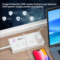 UseeLink WiFi Smart Power Strip, Power Board with 4 Outlets and 2 USB Ports & 2 Type C, Timer Schedule,Voice & APP Remote Control, Compatible with Alexa & Google Assistant,1.5m...