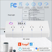UseeLink WiFi Smart Power Strip, Power Board with 4 Outlets and 2 USB Ports & 2 Type C, Timer Schedule,Voice & APP Remote Control, Compatible with Alexa & Google Assistant,1.5m...