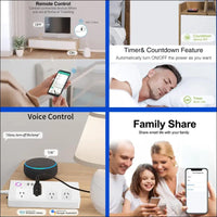 UseeLink WiFi Smart Power Strip, Power Board with 4 Outlets and 2 USB Ports & 2 Type C, Timer Schedule,Voice & APP Remote Control, Compatible with Alexa & Google Assistant,1.5m...