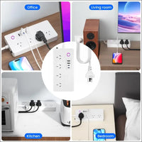 UseeLink WiFi Smart Power Strip, Power Board with 4 Outlets and 2 USB Ports & 2 Type C, Timer Schedule,Voice & APP Remote Control, Compatible with Alexa & Google Assistant,1.5m...