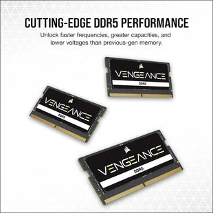 Vengeance DDR5 SODIMM 32GB (2X16Gb) DDR5 4800Mhz C40 (Compatible with Nearly Any Intel and AMD System,Easy Installation,Faster Load Times,Xmp 3.0 Compatibility) Black (CMSX32GX5M2A4800C40)