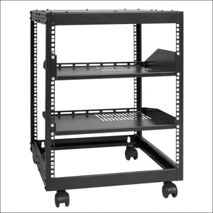 VEVOR 12U Open Frame Server Rack, 15''-40'' Adjustable Depth, Free Standing or Wall Mount Network Server Rack, 4 Post AV Rack with Casters, Holds All