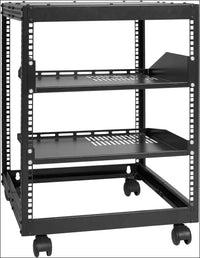 VEVOR 12U Open Frame Server Rack 15’’-40’’ Adjustable Depth Free Standing or Wall Mount Network Server Rack 4 Post AV