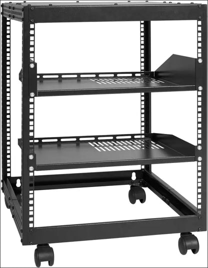 VEVOR 12U Open Frame Server Rack 15’’-40’’ Adjustable Depth Free Standing or Wall Mount Network Server Rack 4 Post AV