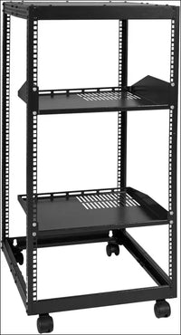 VEVOR 20U Open Frame Server Rack 15’’-40’’ Adjustable Depth Free Standing or Wall Mount Network Server Rack 4 Post AV