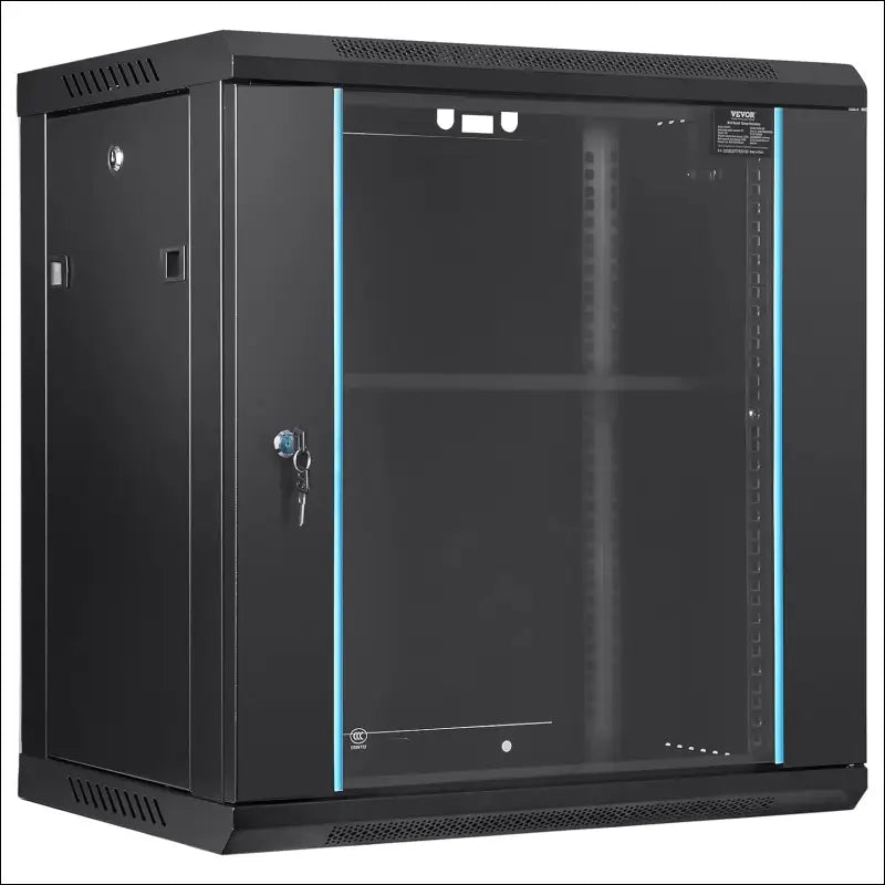 VEVOR Wall Mount Network Server Cabinet 393.7 mm Deep Server Rack Cabinet Enclosure 90.72 kg Max. Ground-Mounted Load