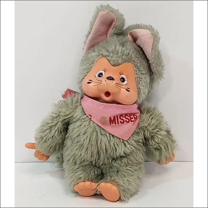 Vintage Monchhichi Cat Plush Toy 8" 1970's
