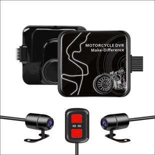 VSYSTO Motorcycle Dash Cam 1080P Dual Lens Video Camera, No Screen Motorbike Camera Front and Rear 130° Wide Angle Action Camera with WiFi Wired Control WDR Max 256GB