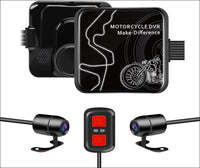 VSYSTO Motorcycle Dash Cam 1080P Dual Lens Video Camera, No Screen Motorbike Camera Front and Rear 130° Wide Angle Action Camera with WiFi Wired Control WDR Max 256GB