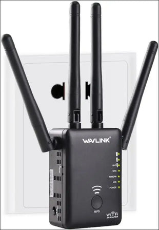 WAVLINK AC1200 Dual Band WiFi Extender/Repeater/Access Point/Router with Gigabit Ethernet Port & 4 High Gain Antennas, WPS 1200Mbps WiFi Booster