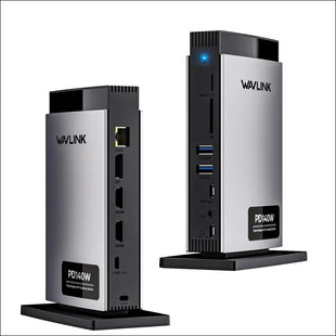 WAVLINK Laptop Docking Station 3 Monitors, 11 in 1 USB C Docking Station with PD3.1 140W Charging, Dual 8K HDMI + 8K Displayport, 5 USB-C/USB-A,