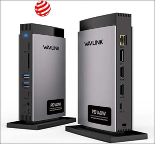 WAVLINK Laptop Docking Station 3 Monitors, 11 in 1 USB C Docking Station with PD3.1 140W Charging, 8K HDMI + Dual 8K Displayport, 5 USB-C/USB-A - WL-UMD26
