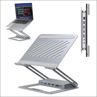 WAVLINK Laptop Docking Station Stand Dual Monitors 2K Laptop Stand with USB Ports for MacBook with PD100W HDMI DP
