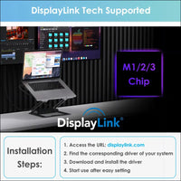 WAVLINK Laptop Docking Station Stand Dual Monitors 2K Laptop Stand with USB Ports for MacBook with PD100W HDMI DP