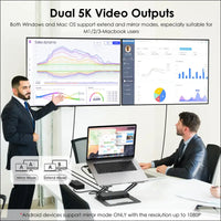 WAVLINK Laptop Docking Station Stand Dual Monitors 4K Laptop Stand with USB Ports for MacBook with PD100W HDMI DP